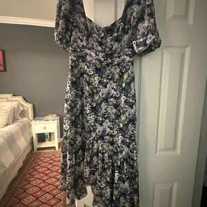 ASTR Purple Floral High Low Dress